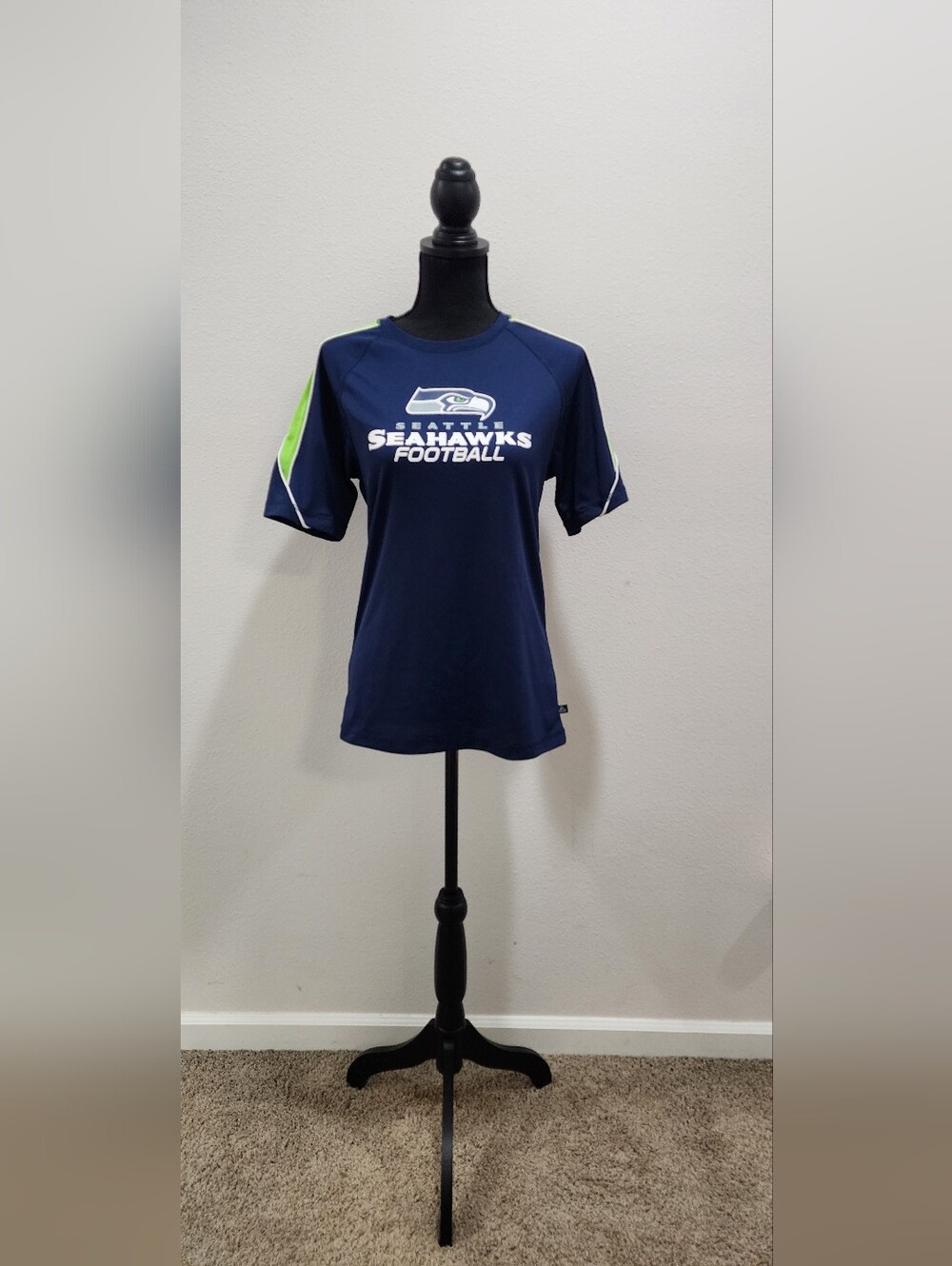 NFL Navy Team Apparel Short Sleeve Tee with White Trim